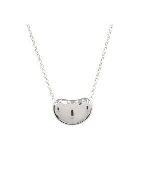 Tiffany & Co Polished Bean Necklace Pendant Silver